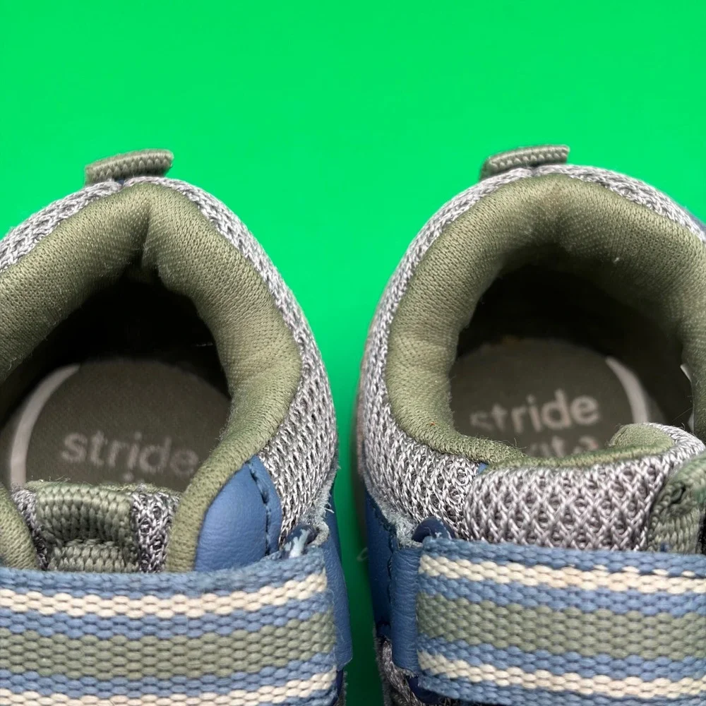 Stride Rite SRT Jasper Toddler Sneakers Boys 5M Blue/Gray Washable Walking Shoes